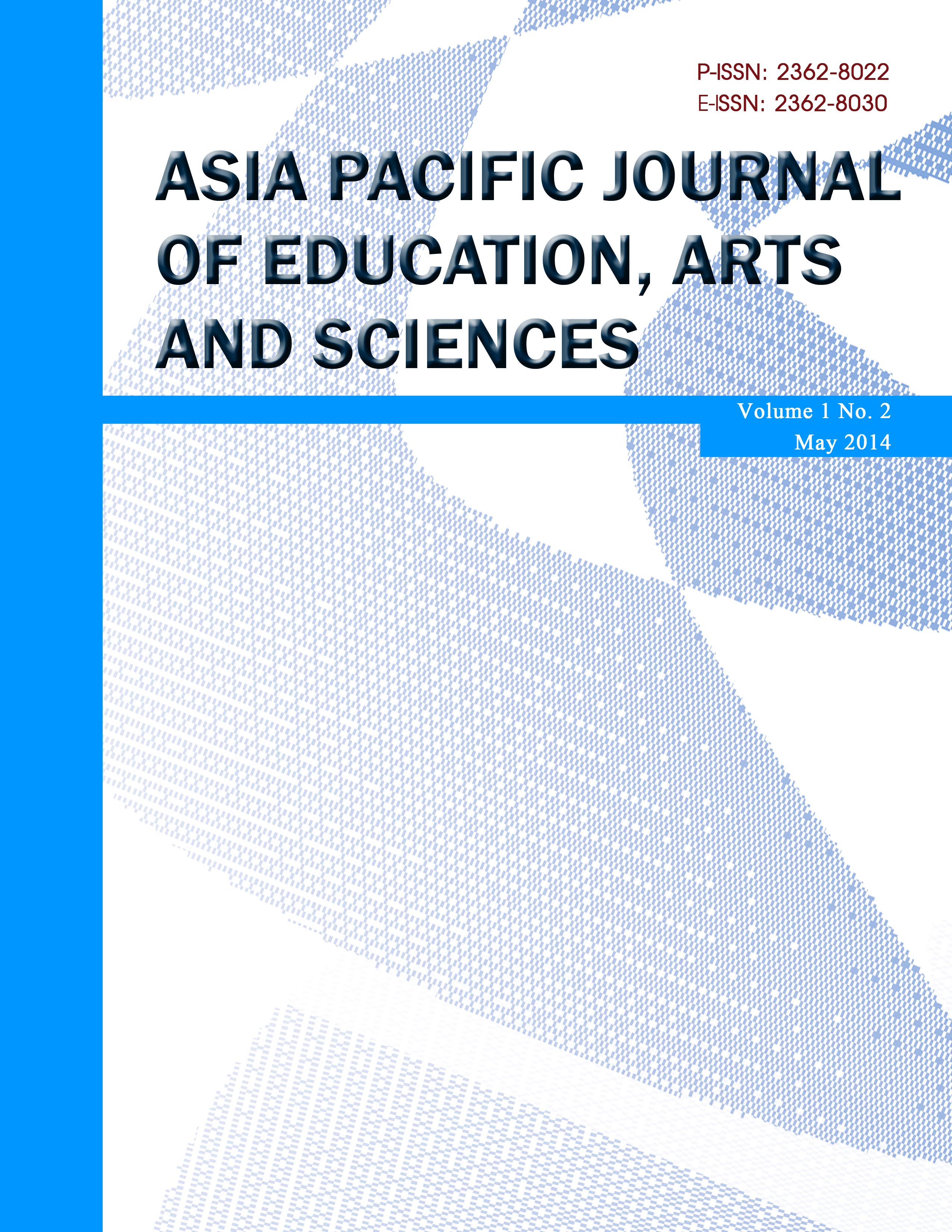 Vol. 1 No. 2 - Asia Pacific Journal of Education, Arts and Sciences